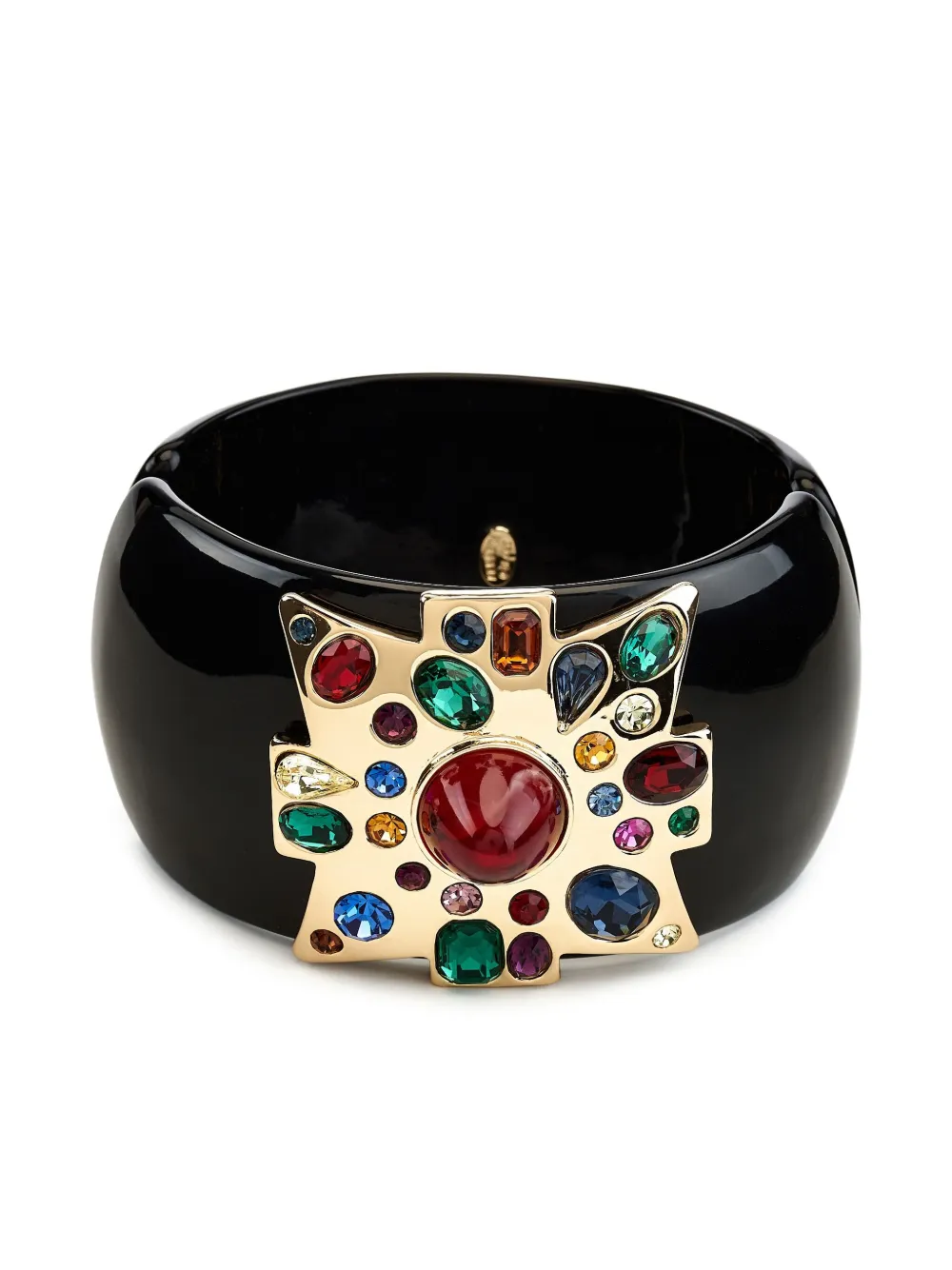 Kenneth Jay Lane cross-motif ruby bracelet - Nero