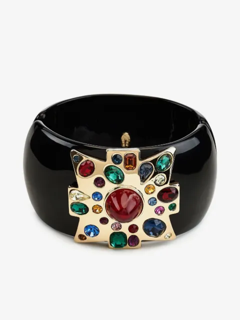 Kenneth Jay Lane cross-motif ruby bracelet
