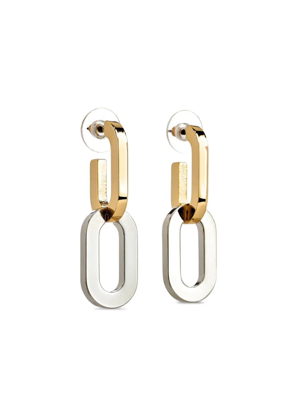Kenneth Jay Lane link oval-shape earrings - Oro