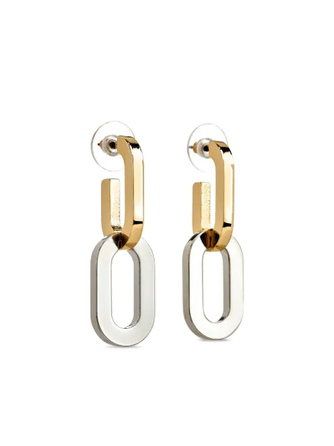 Kenneth Jay Lane link oval-shape earrings