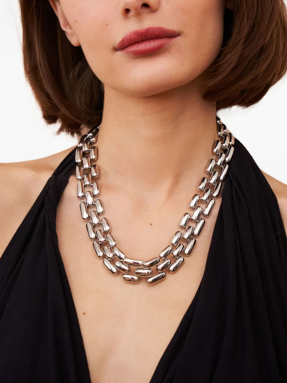 Kenneth Jay Lane cable-link necklace - Zilver