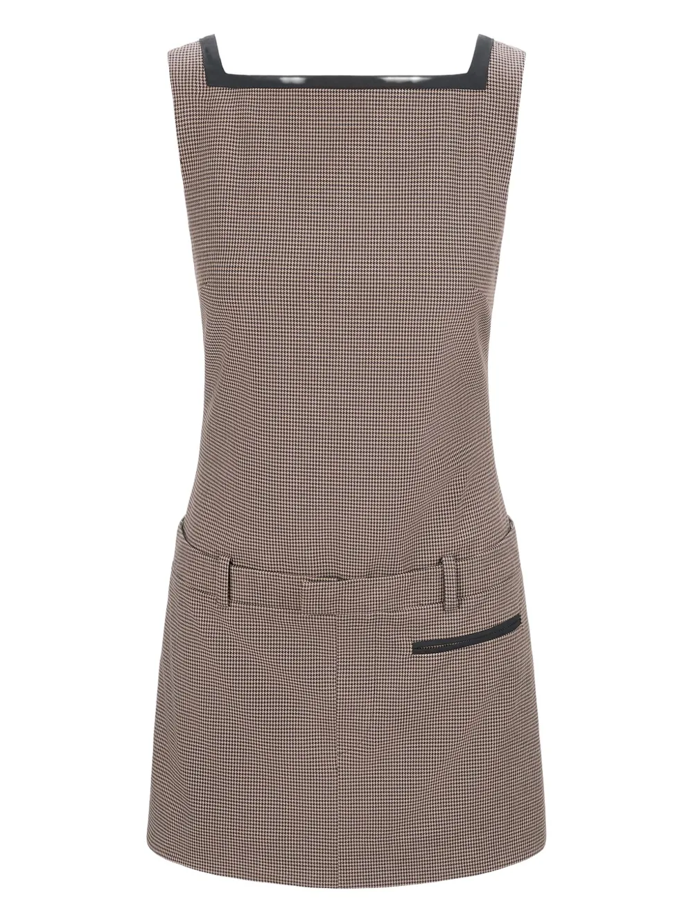 Staud Skyla Sleeveless Drop Waist Sheath Minidress In Brown