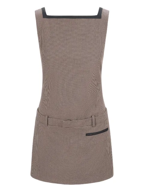 STAUD vestido corto con motivo de cuadros