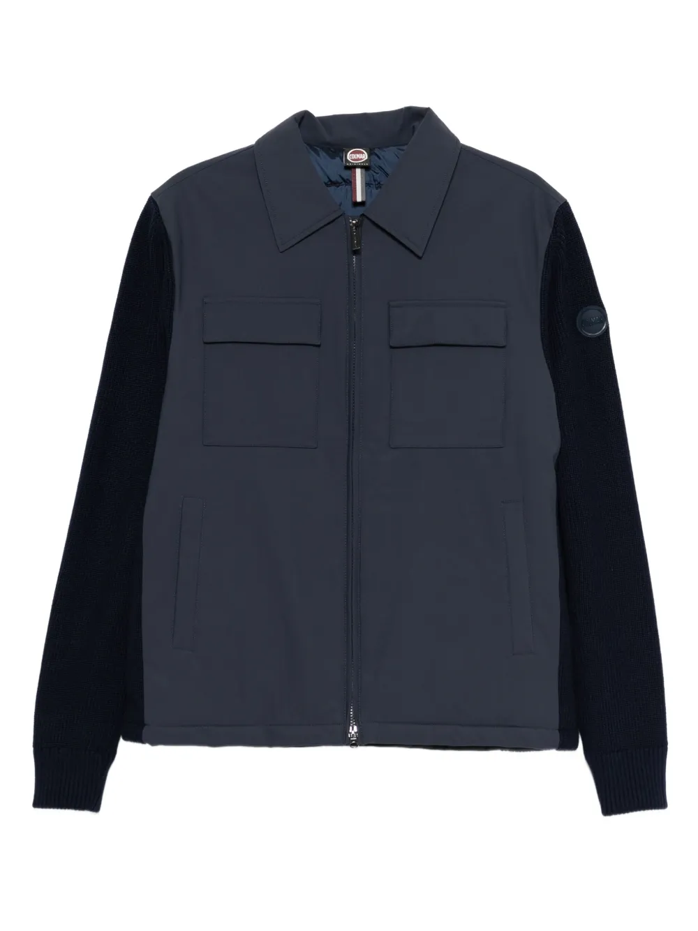 Colmar ribbed-sleeve flap-pocket jacket | Blue | Image 1