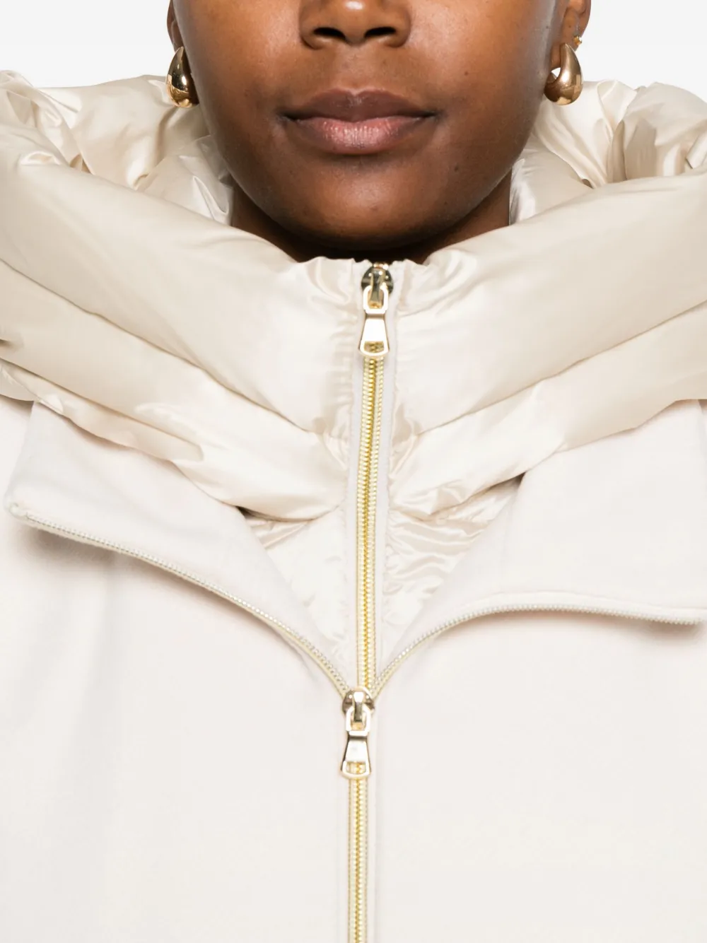 Marella Emme jack met capuchon en rits Beige