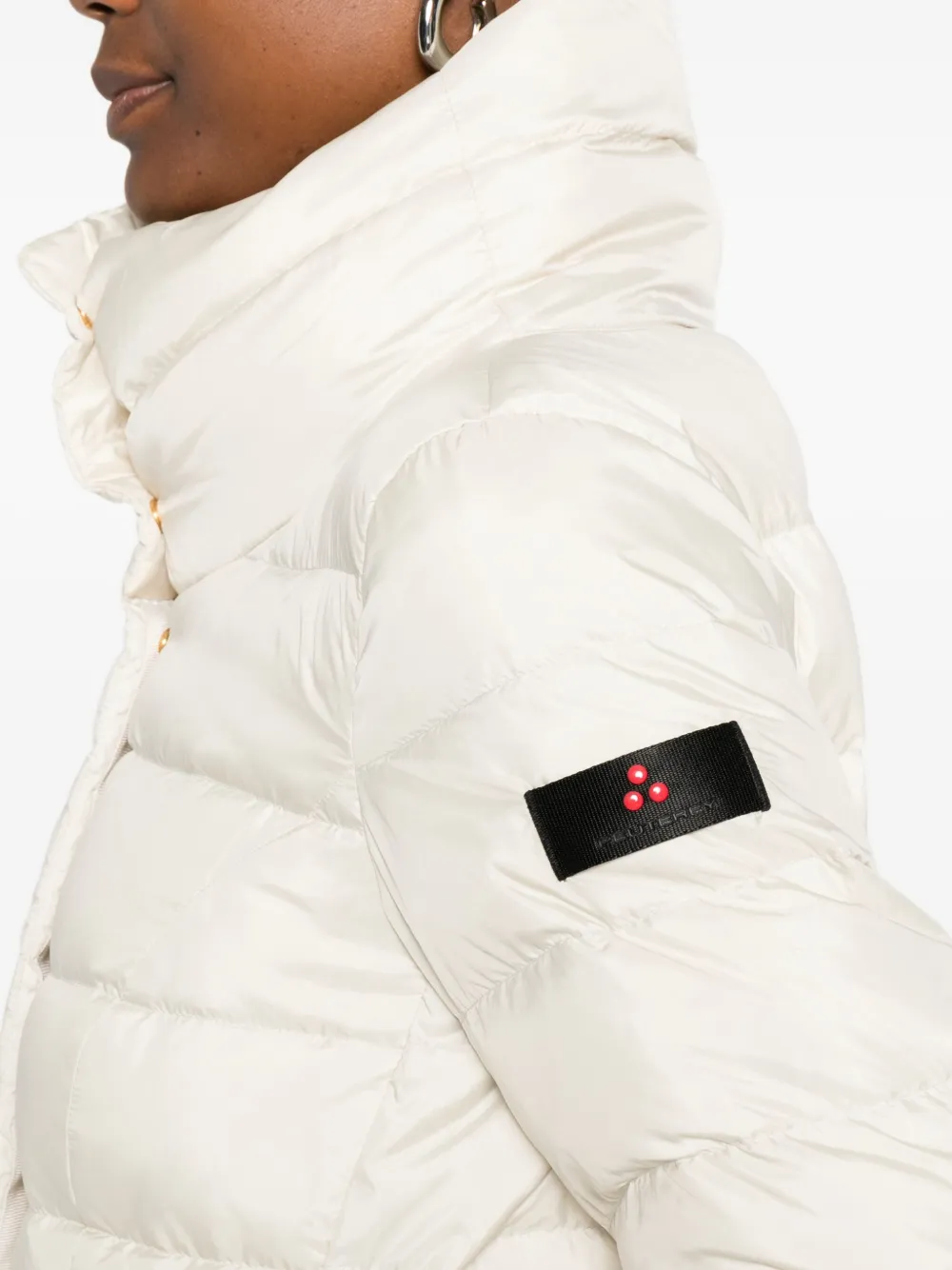 Peuterey Quilted High-neck Coat In Neutral