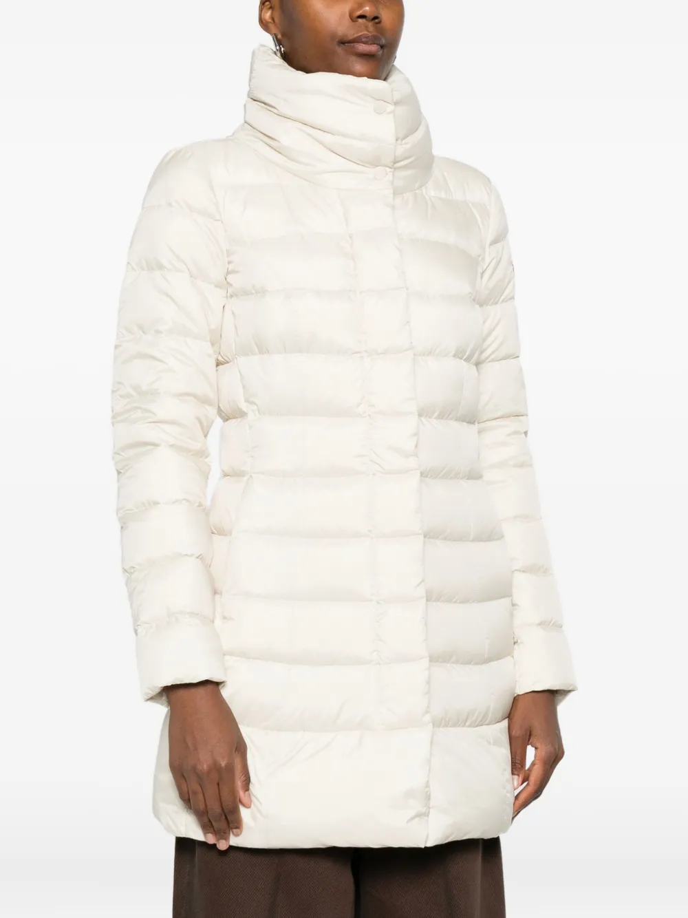Peuterey Quilted High-neck Coat In Neutral