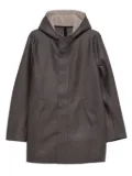 Harris Wharf London hooded welt-pocket coat - Grey