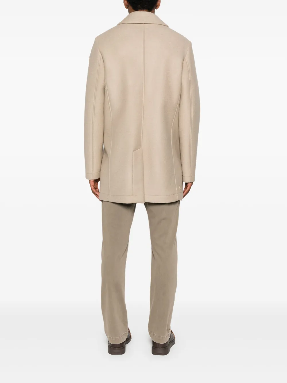 Colmar Buttoned Notched-lapel Coat In Neutral