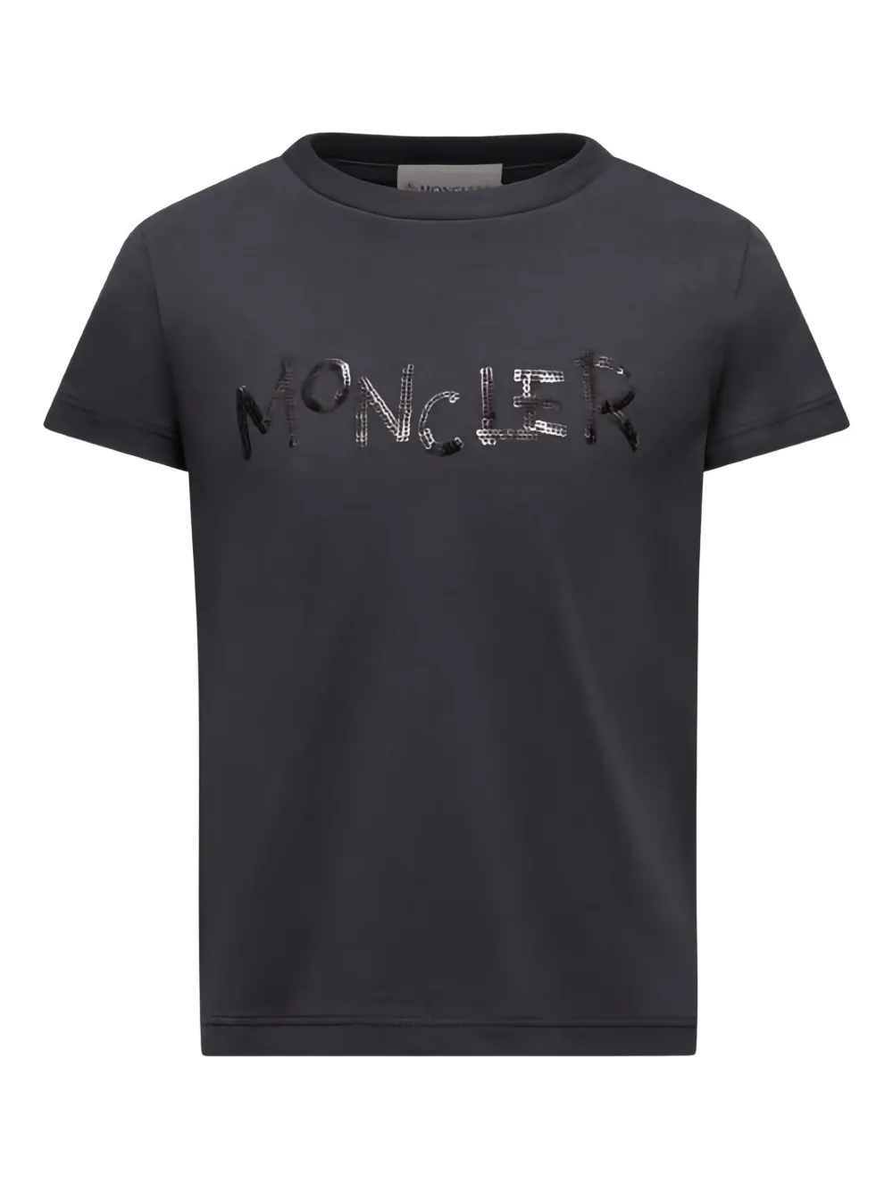 MONCLER ENFANT ロゴパッチコットンTシャツ ブラック　新品未使用 Moncler Enfant sequin-embellished Logo T-shirt | Black