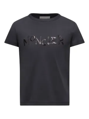 Moncler Enfant Embossed T-shirt | Black | FARFETCH ZA