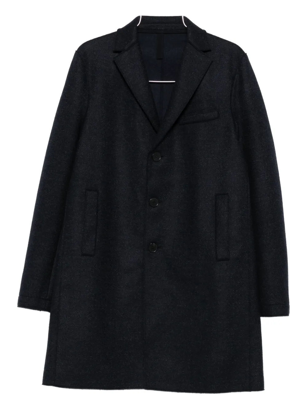 Harris Wharf London Button Coat In Blue