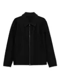 Harris Wharf London zip-front collar shirt jacket - BLACK
