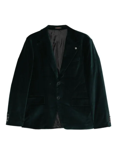 OFFICINA 36 velvet two-button blazer
