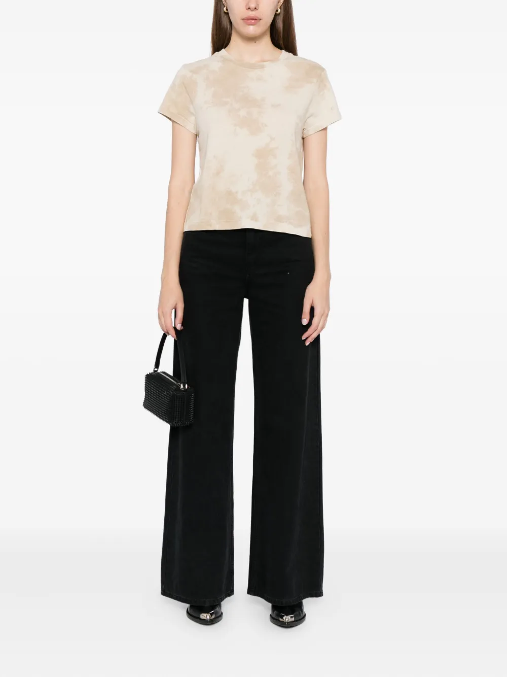 Agolde Graphic-print T-shirt In Neutral