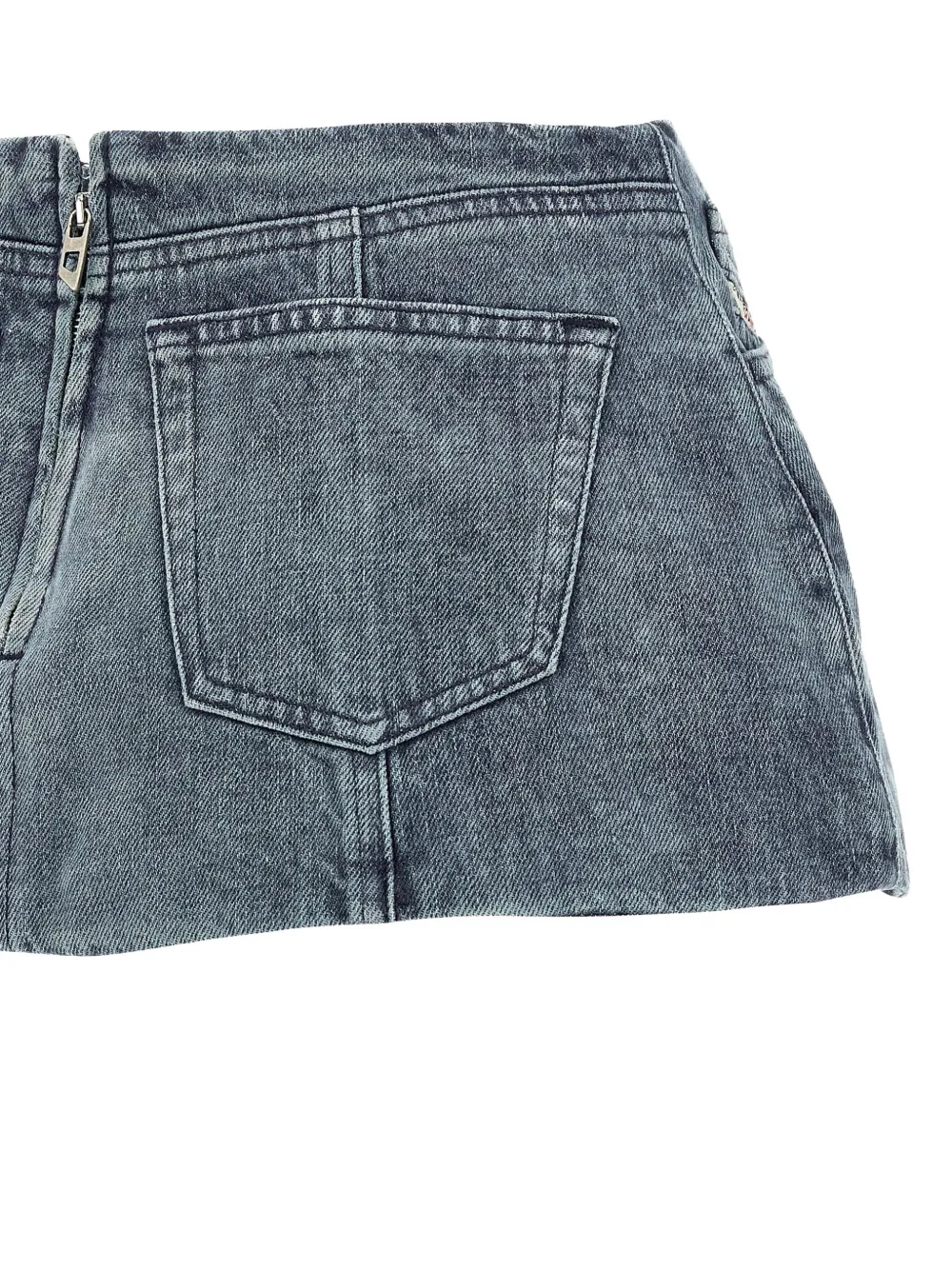Diesel De-nora Denim Mini Skirt In Blue
