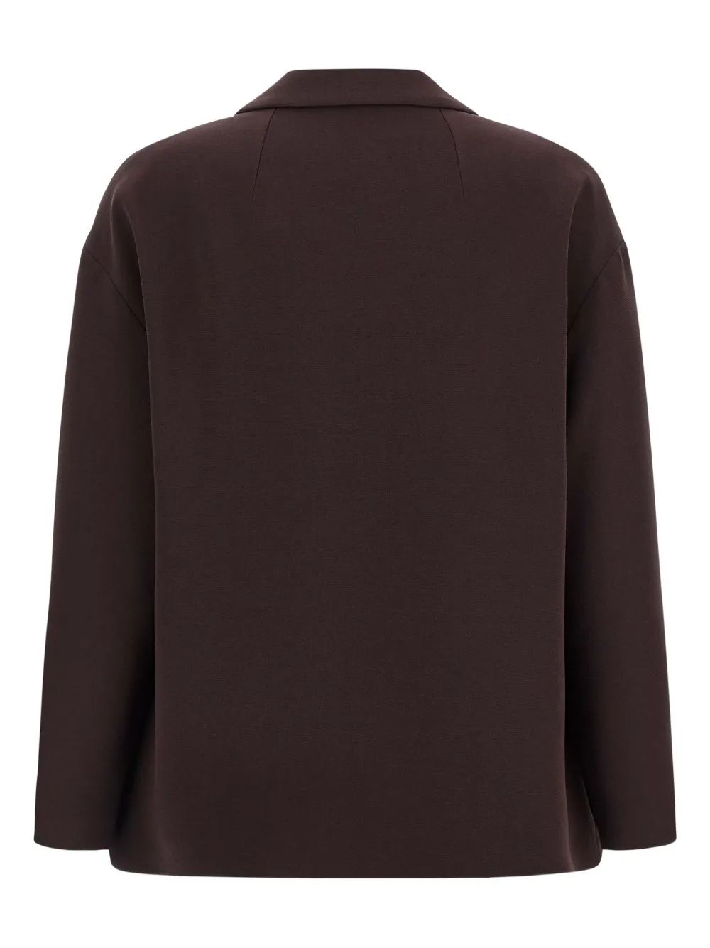 Alberto Biani Two-button V-neck Blazer In Brown