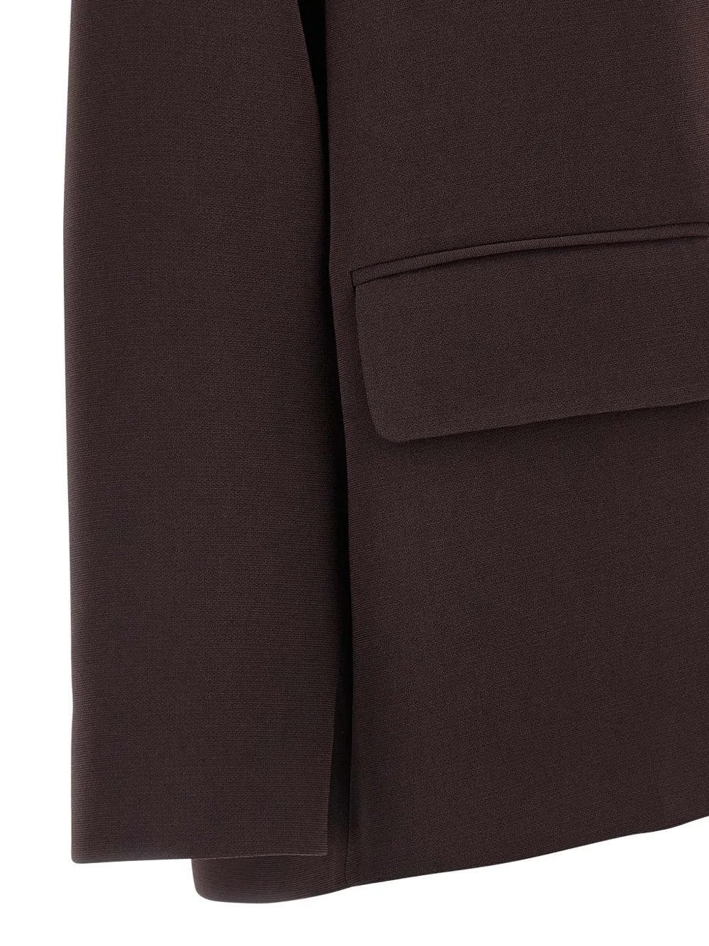 Alberto Biani Two-button V-neck Blazer In Brown