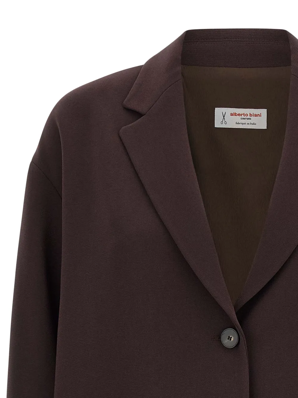 Alberto Biani Two-button V-neck Blazer In Brown