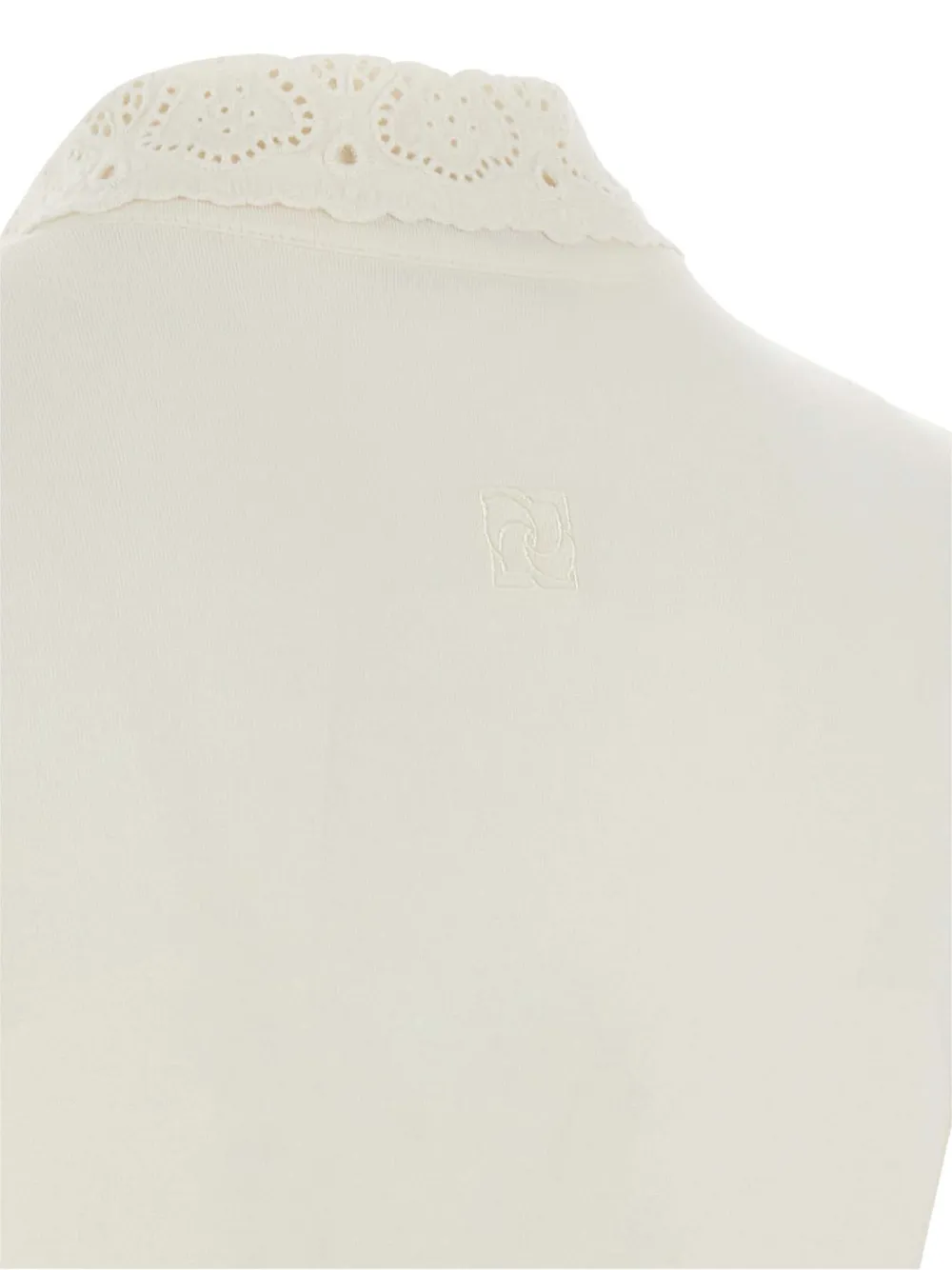 Magda Butrym Long-sleeve Tricot Polo Bodysuit In Neutral