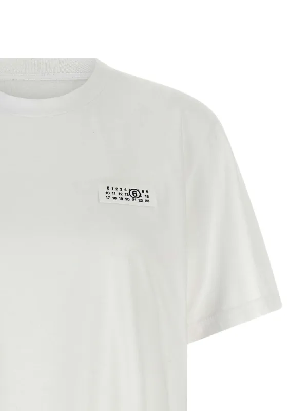 MM6 Maison Margiela logo.detail T-shirt | White | FARFETCH HK