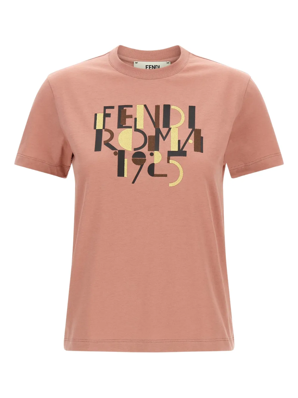 FENDI エンブロイダリー Tシャツ - ピンク FENDI エンブロイダリー Tシャツ - ピンク