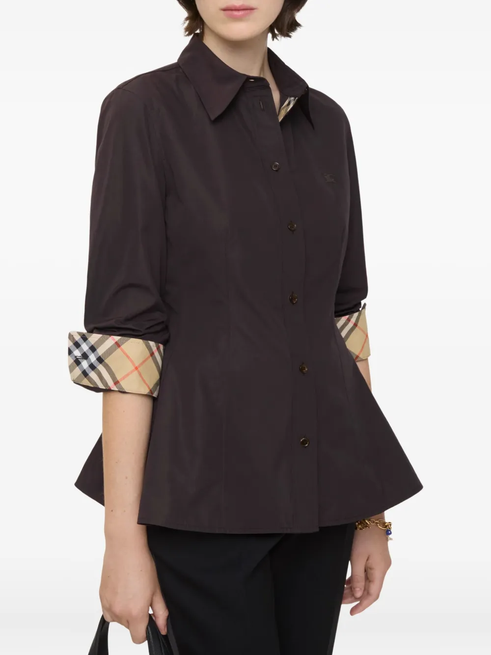 Burberry Equestrian Knight-motif shirt - Bruin