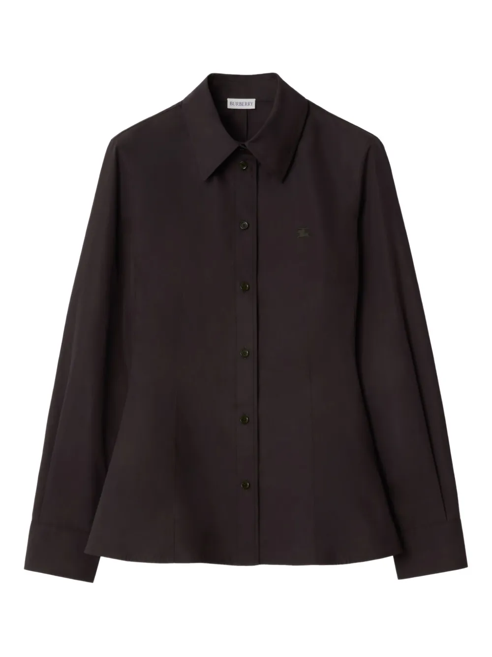 Burberry Equestrian Knight-motif Shirt In Brown