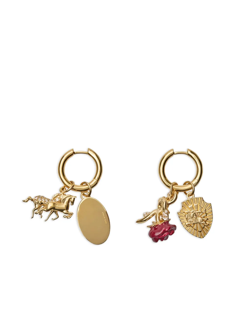 Burberry Oorringen met amulet - Goud