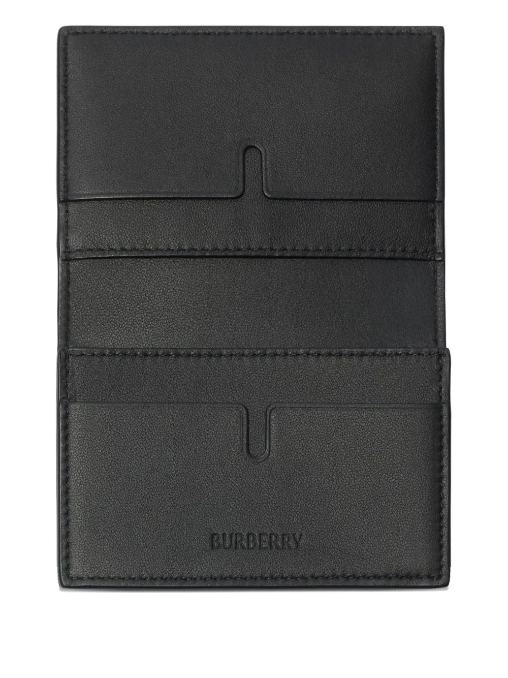 Burberry Check-pattern Knight-detail Cardholder In Black
