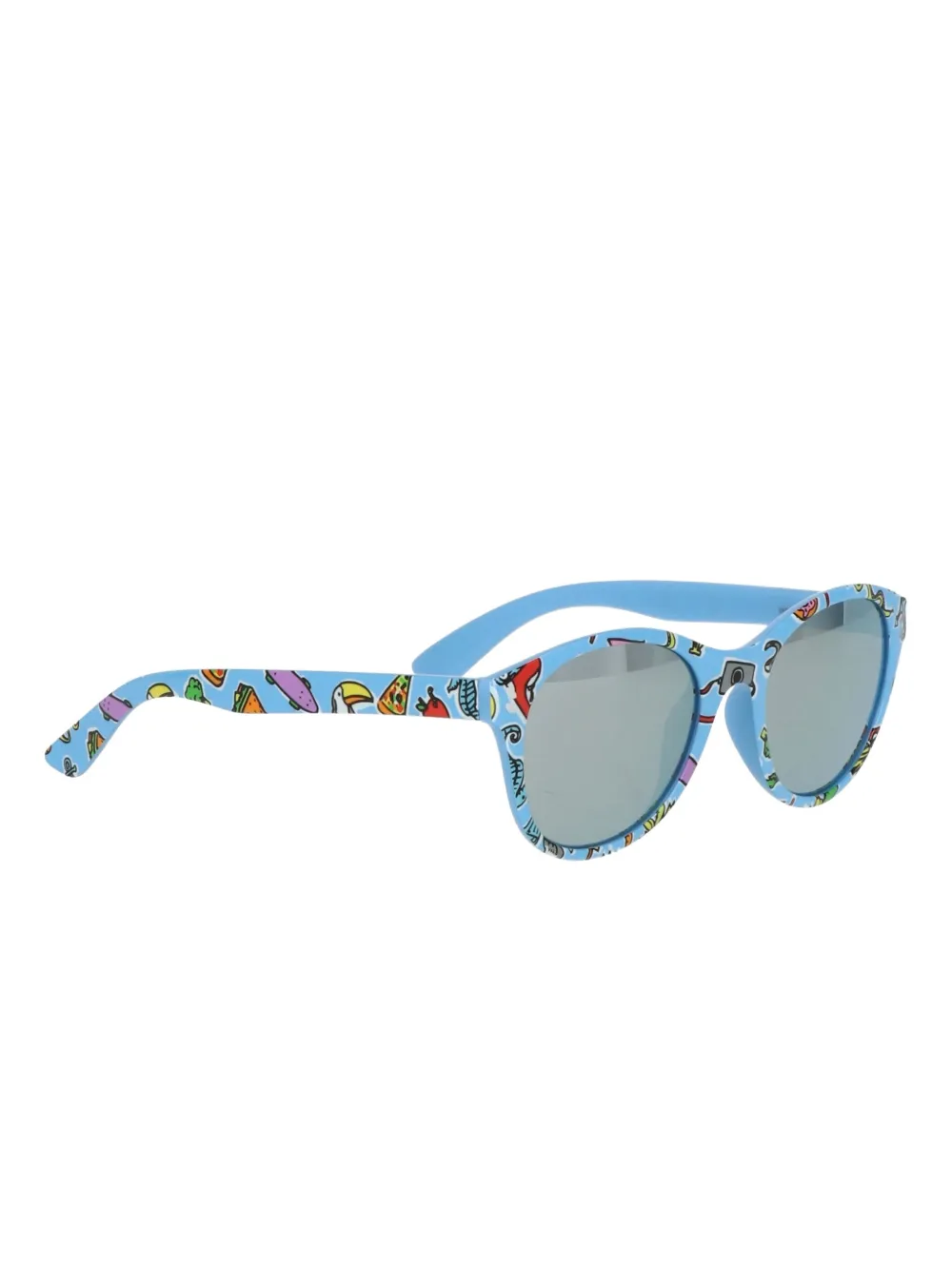 Stella McCartney Kids Zonnebril met rond montuur en patroon - Blauw