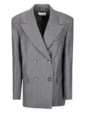 Sportmax pinstripe double-breasted jacket - Grey