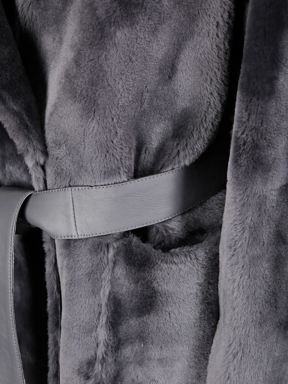 Desa 1972 Reversible Shearling Robe Coat In Brown