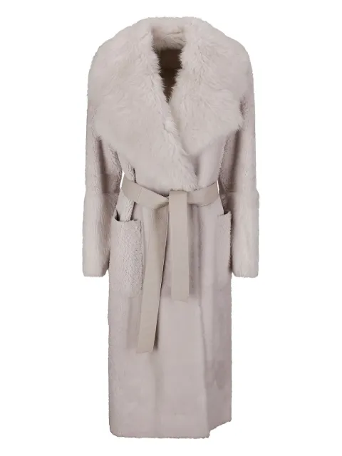 Desa 1972 shearling belted coat
