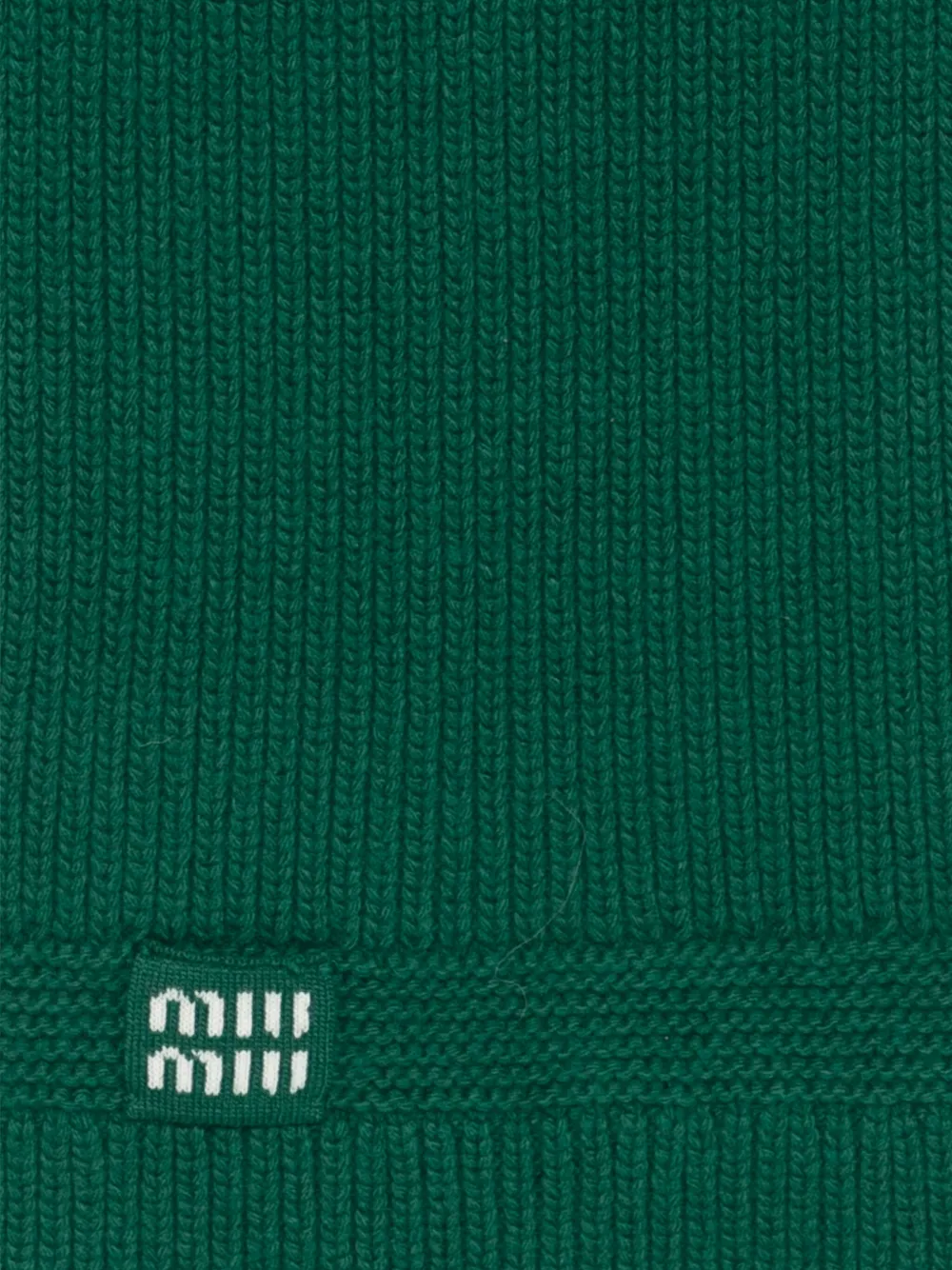 Miu Miu Ribgebreide sjaal - Groen
