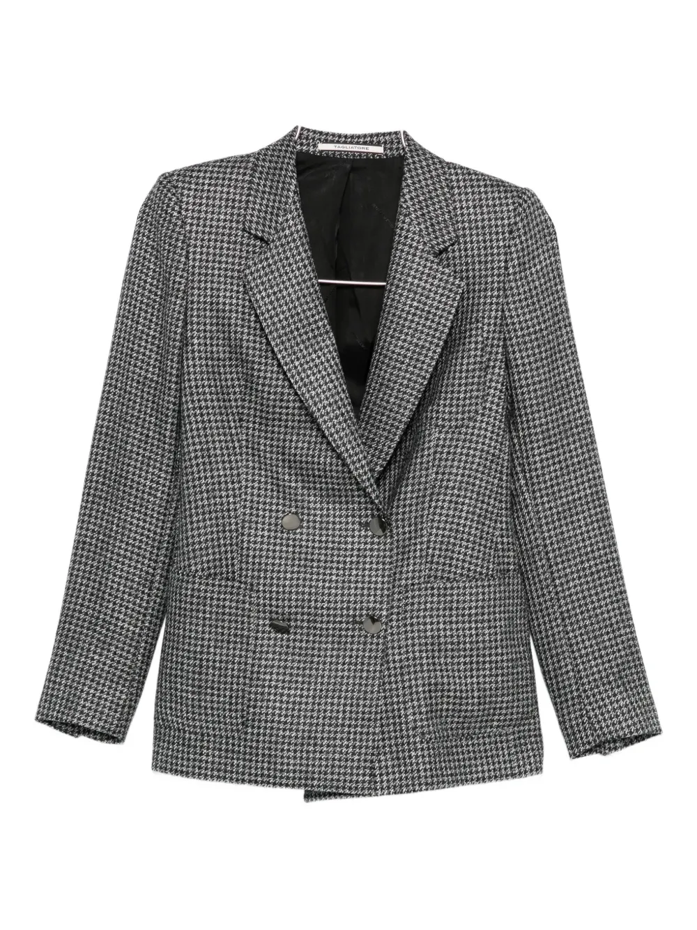 Tagliatore Houndstooth Single-breasted Blazer In Gray