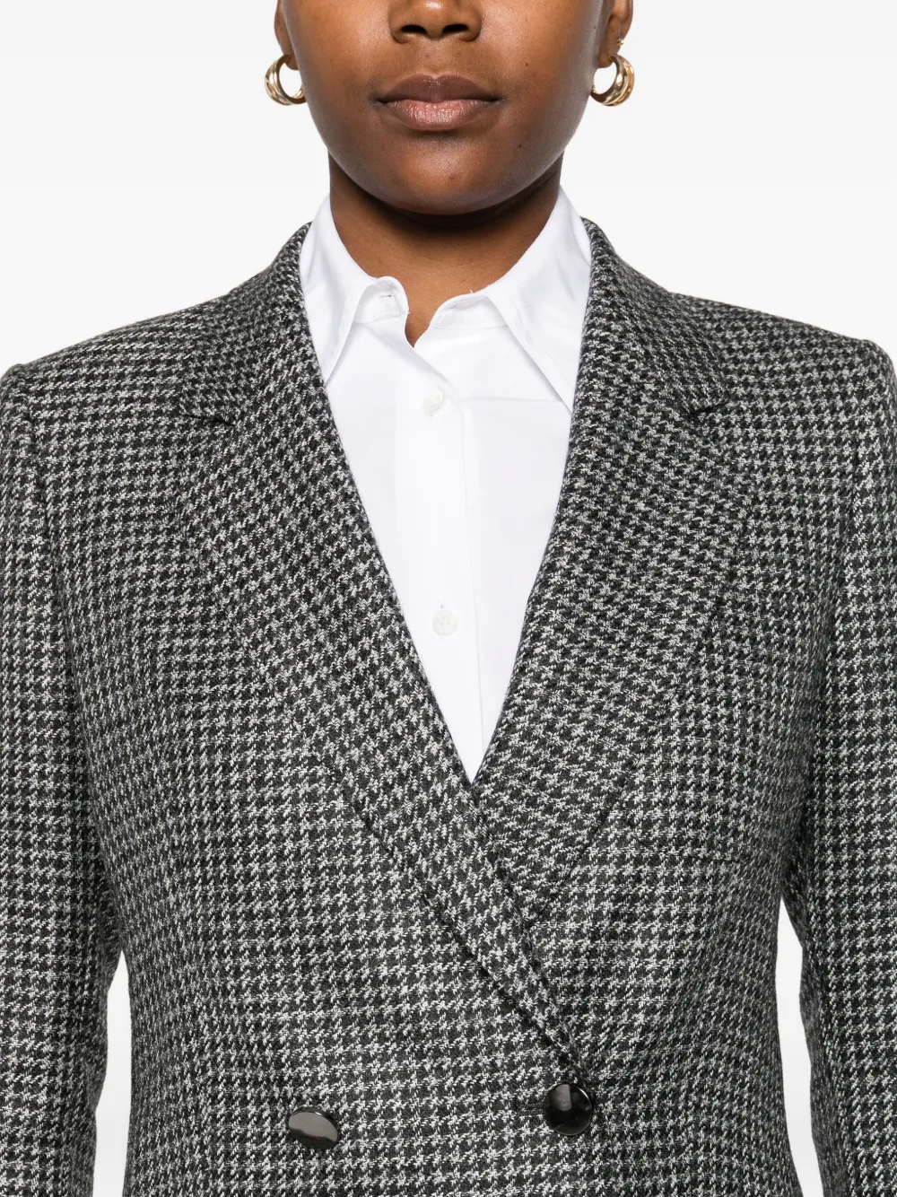 Tagliatore Houndstooth Single-breasted Blazer In Gray