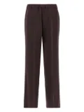 Alberto Biani Cady elastic-waistband straight trousers - Brown