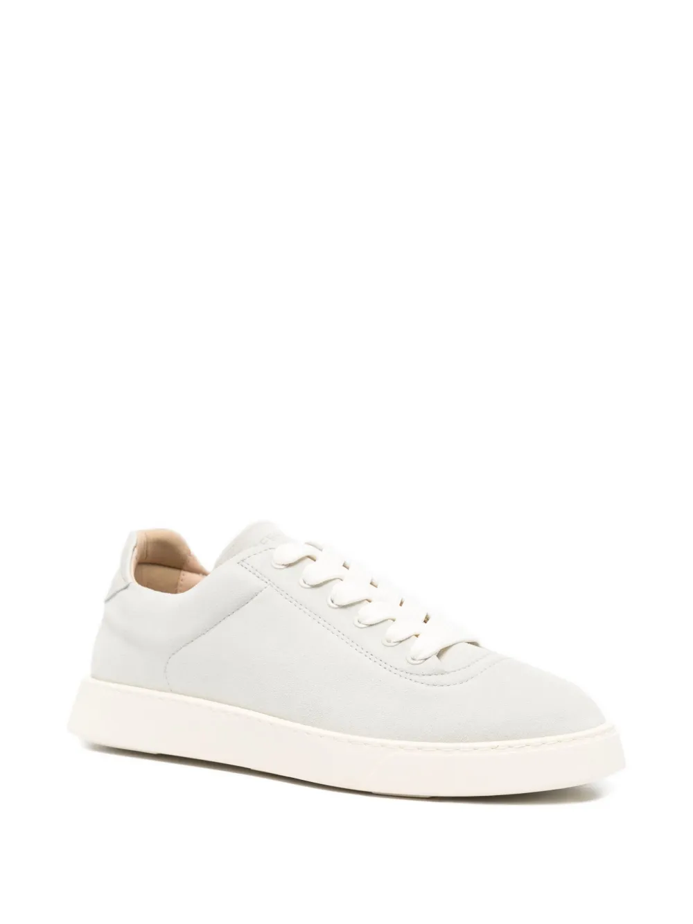 Referenc Lace-up Suede Sneakers In White