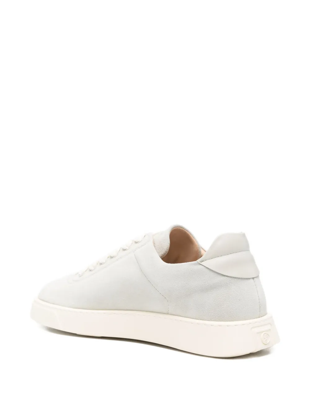 Referenc Lace-up Suede Sneakers In White
