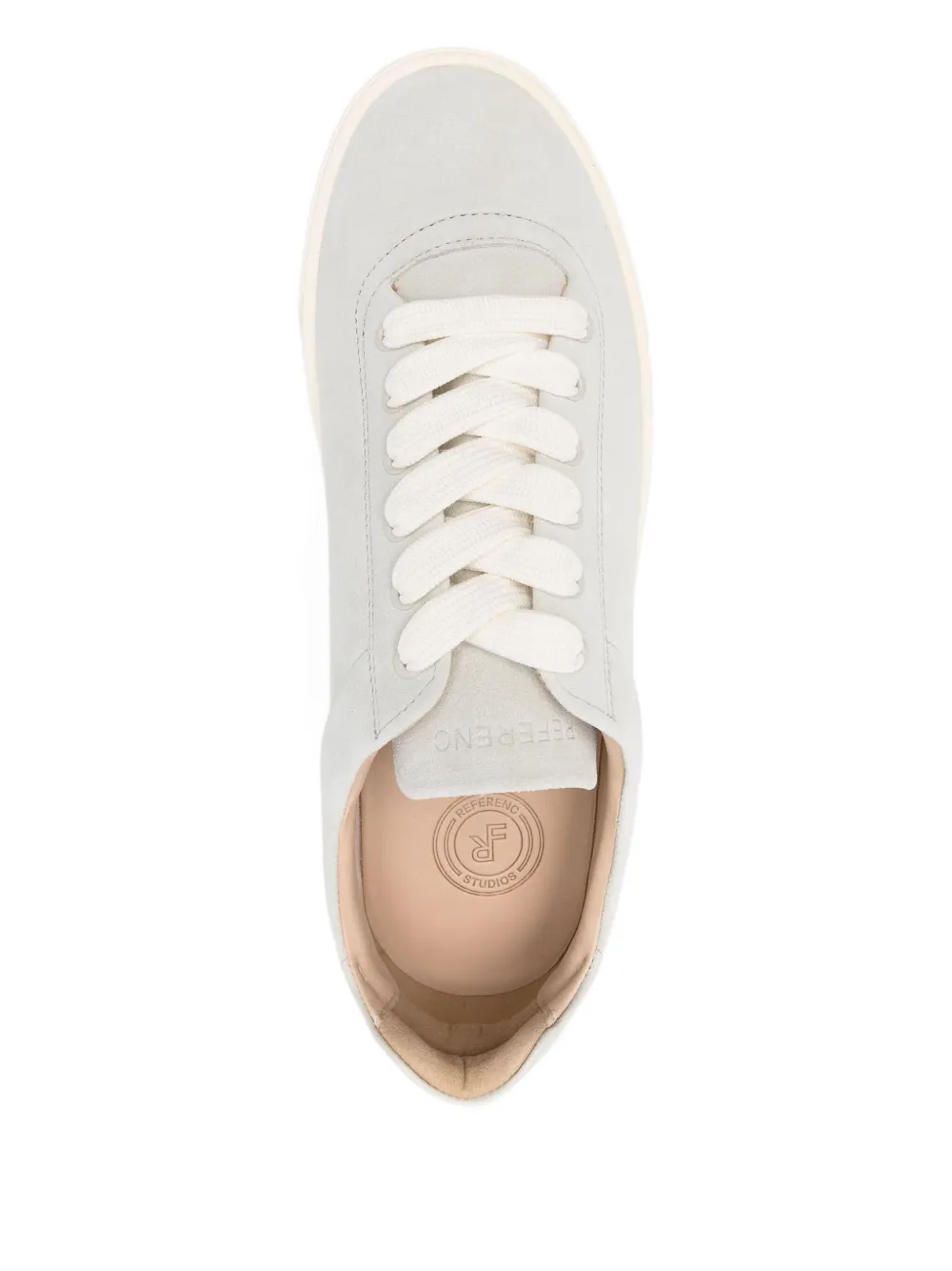 Referenc Lace-up Suede Sneakers In White