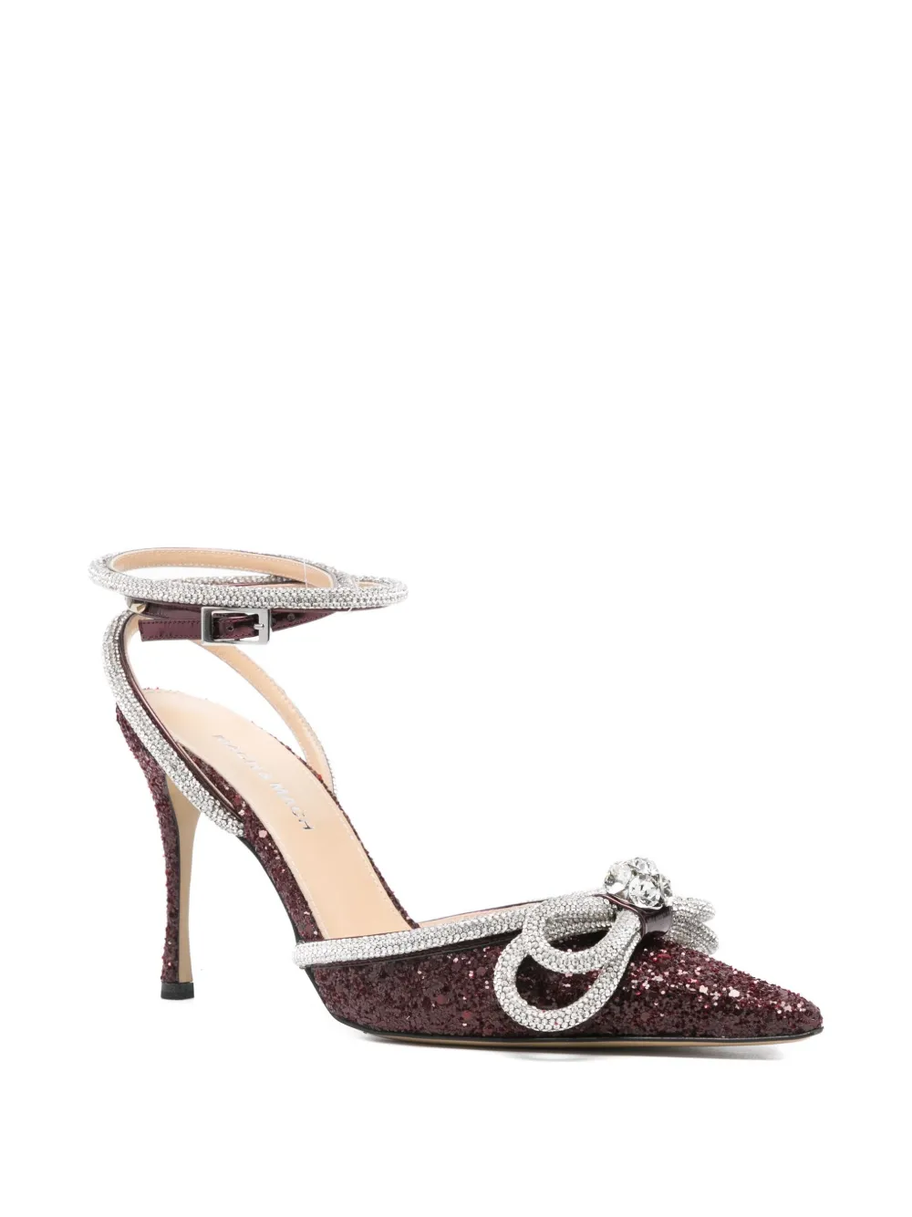 Mach&mach Crystal-embellished Bow Pumps In Red
