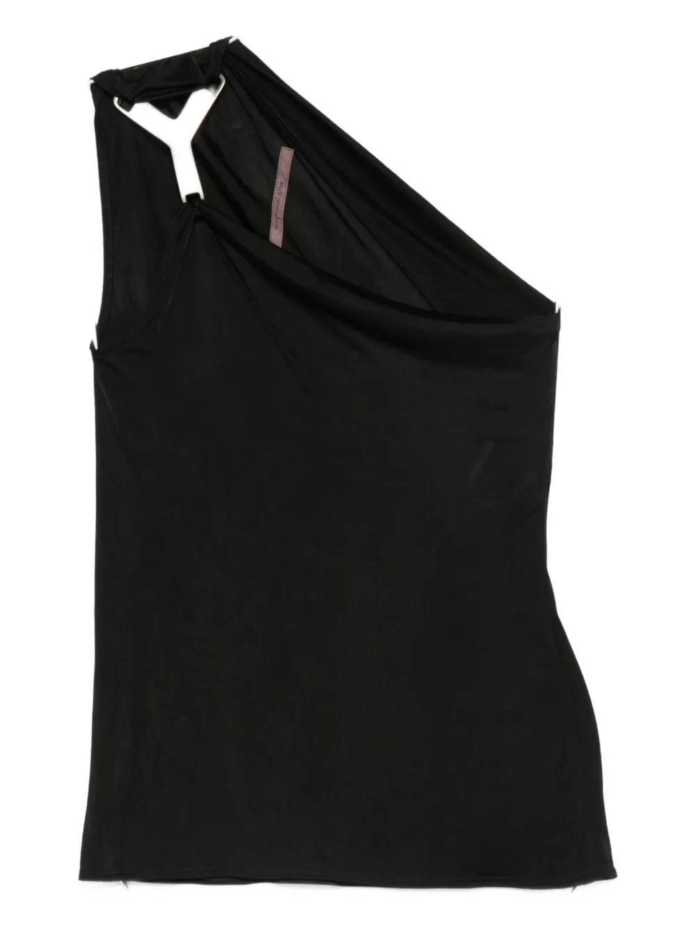 Rick Owens Draped One-shoulder Top In Black