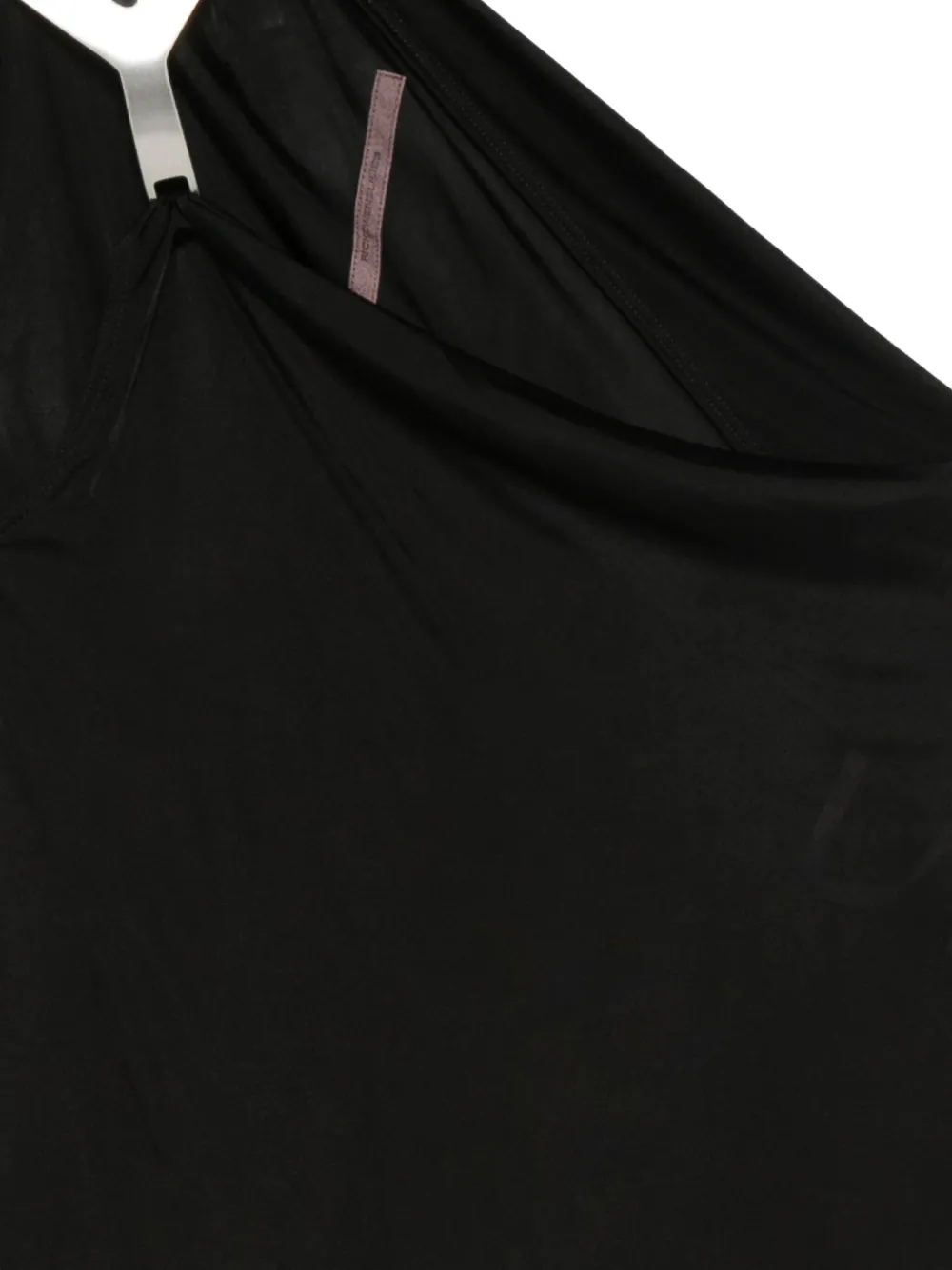 Rick Owens Draped One-shoulder Top In Black