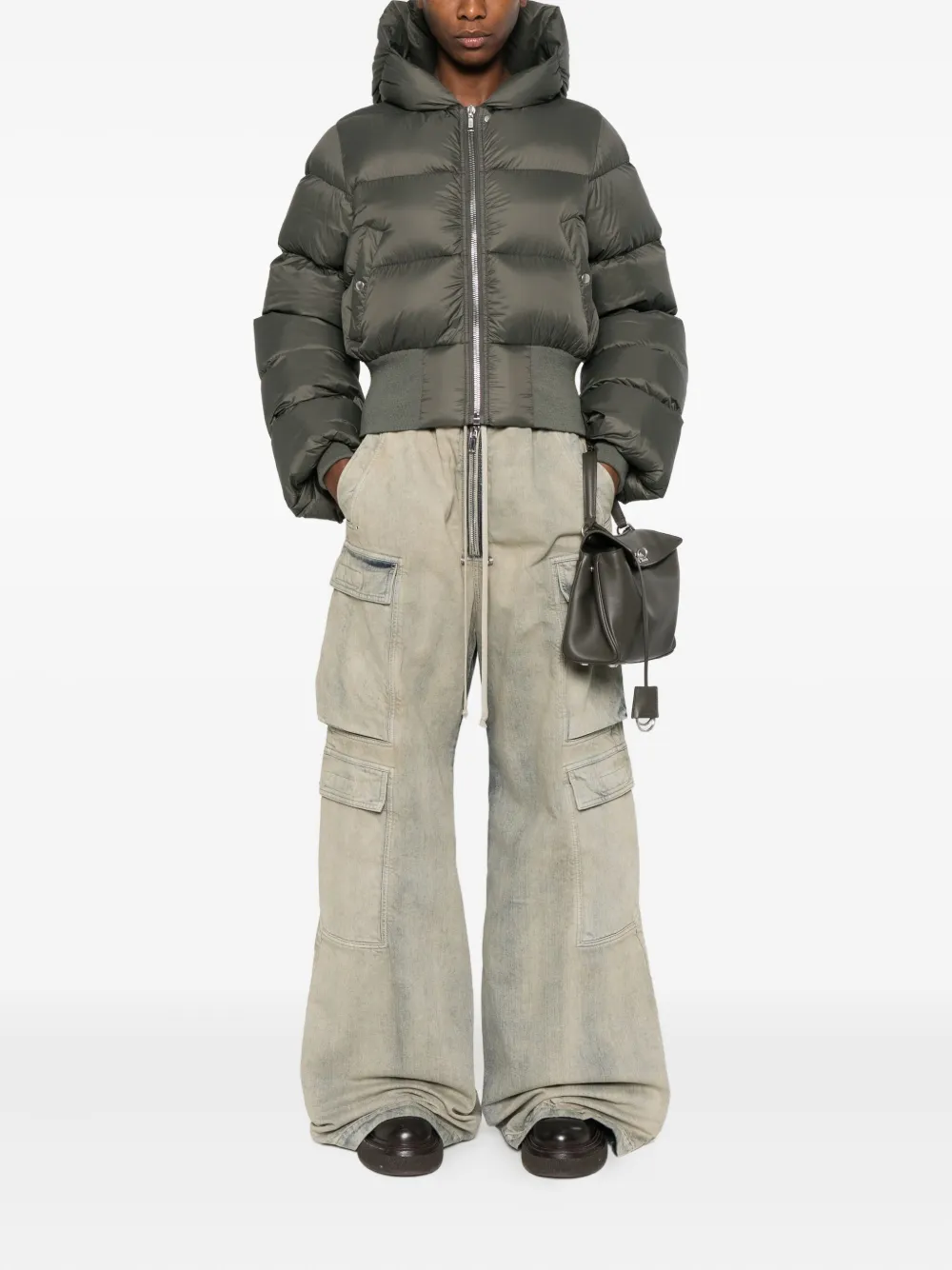 Rick Owens DRKSHDW cargo-pocket drawstring jeans - Beige