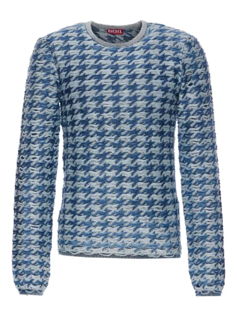 Diesel houndstooth crew-neck sweater