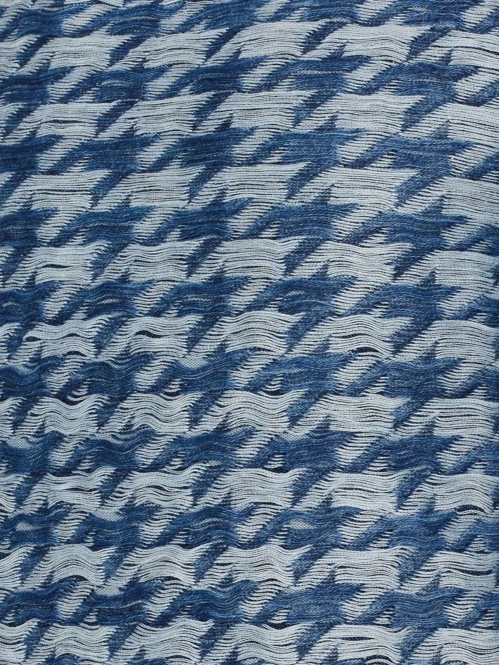 Diesel Crewneck Houndstooth Pattern Sweater In Blue