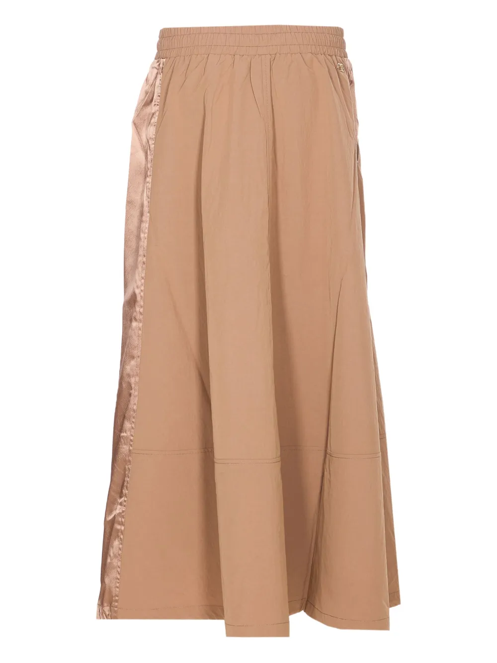 LIU JO elasticated-waist satin-panel skirt - Beige