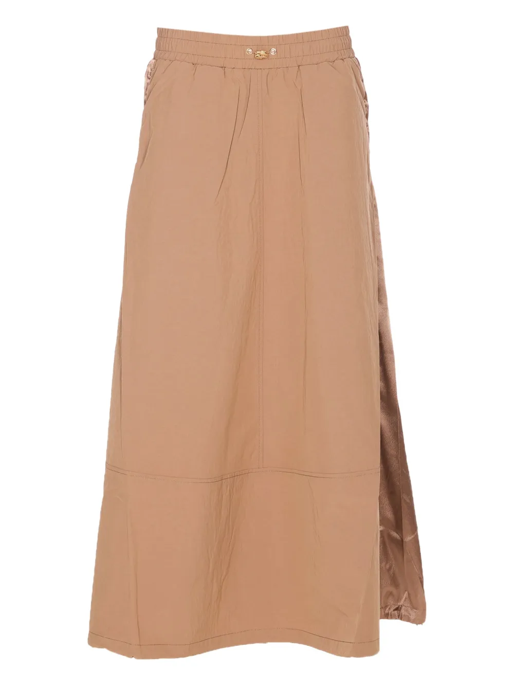 LIU JO elasticated-waist satin-panel skirt | Neutrals | Image 1