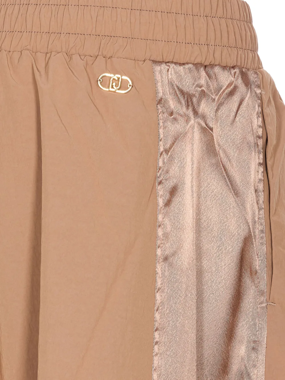 LIU JO Rok met elastische taille en satijnen vlak Beige